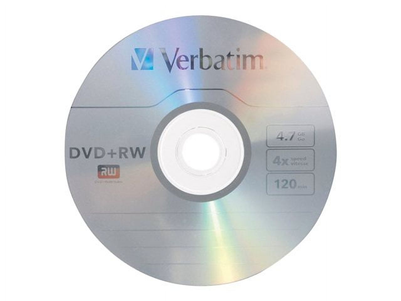 Verbatim, VER94834, 4X DVD+RW Rewritable Discs Spindle, 30, Silver - image 4 of 9