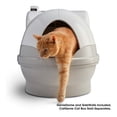thumbnail image 2 of GenieDome Cat Privacy Dome - Removable Cat Shelter - Pearl Gray & Snowy White - Secure Nesting Design - Cat Hideaway for Indoor Cats, 2 of 5