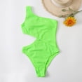 thumbnail image 4 of Summer Savings Clearance! Enjoytime One Shoulder One Piece Swimsuit Women Sexy Solid Cut Out High Waisted Tummy Control Bathing Suits Swimwear For Women, 4 of 5