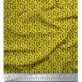 thumbnail image 1 of Soimoi Yellow Cotton Voile Fabric Brush Stroke Abstract Print Fabric by the Yard 42 Inch Wide, 1 of 3
