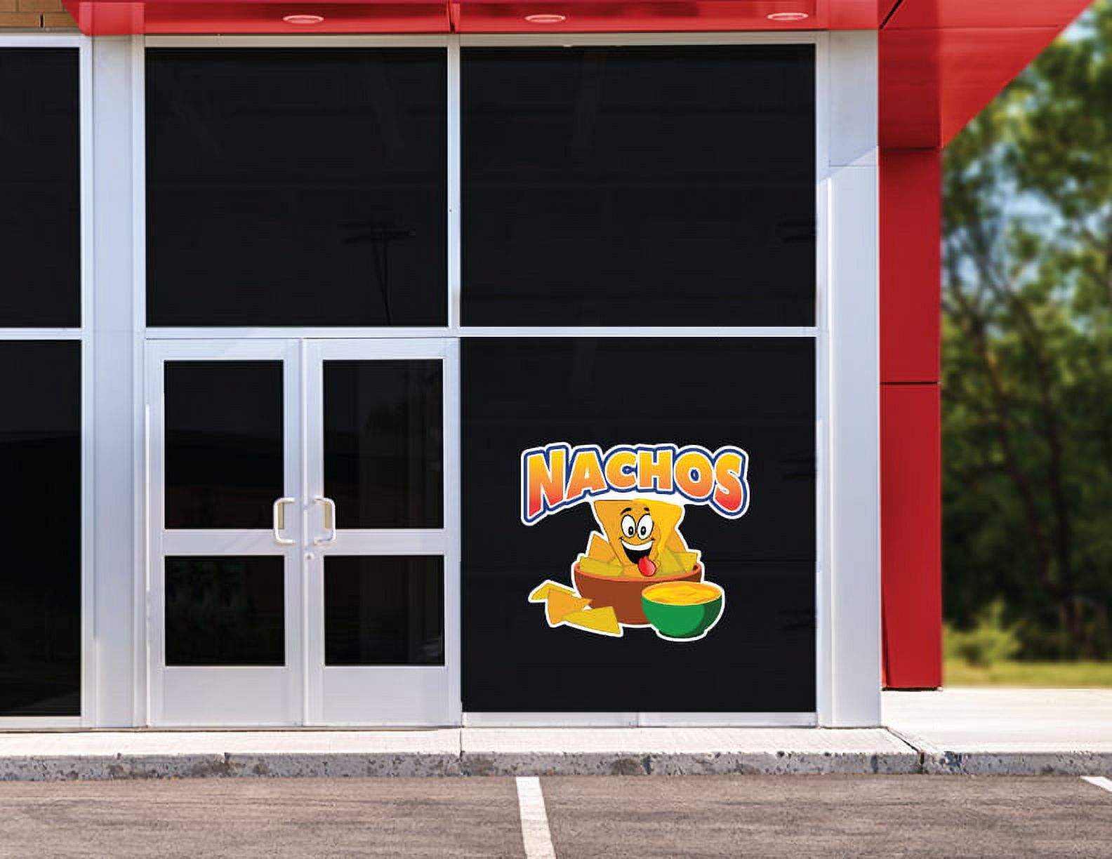 SignMission 24 in. Nachos Concession Decal Sign - Cart Trailer Stand Sticker Equipment