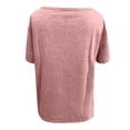 thumbnail image 6 of Pink S WIZUTIZ Going Out Tops for Women up to 60% Off Loose Fit T-shirt Solid Linen Athletic Crew Neck Tshirt Lightweight Ladies Blouse Plus Tunics Tops Ultra Soft Cotton Soft Short Sleeve Tshirts, 6 of 6