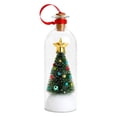 thumbnail image 2 of Recordable Christmas Tree Message in a Bottle, Glass Snowy Tree Ornament with Voice Playback Warm LED Light, Holiday Keepsake Gift Decor, 2 of 6