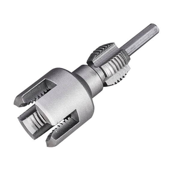 2026 New pvc pipe threader,Internal & External Pipe Threading Tool,4 In 1 PVC Pipe Threader Kit Internal External Pipe Threading Tool Drill Compatible Water Pipe Thread Cutter Set Heavy Duty Alloy