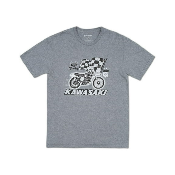Kawasaki Heritage MX Retro Vintage T-Shirt Grey XX-Large