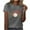 Gray, variant on WREESH Women's Sporty Graphic T-Shirt Baseball Mom Theme with Round Neck and Short Sleeves White