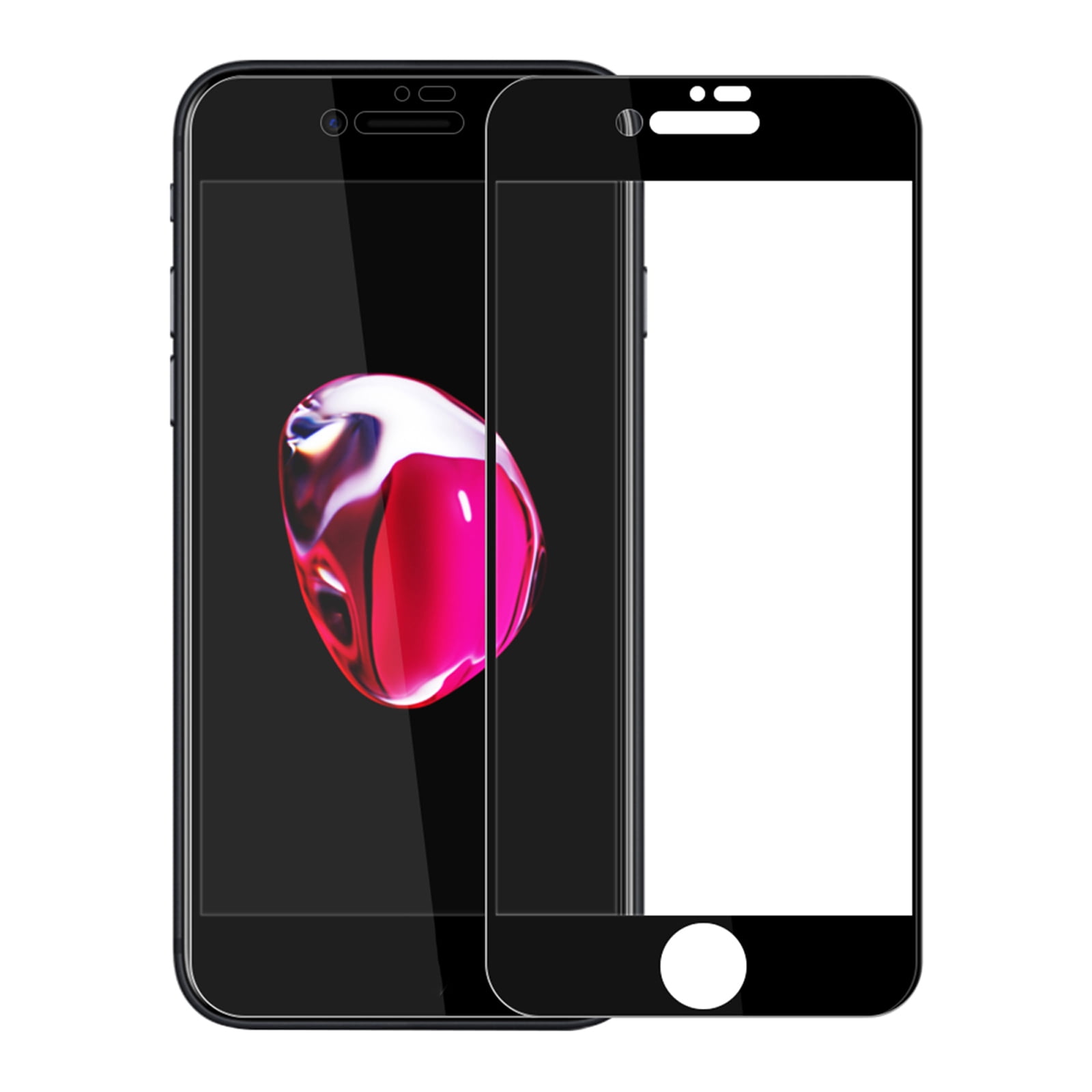 Milisten Black Tempered Glass Screen Protector for 8 Plus with Full Body Coverage