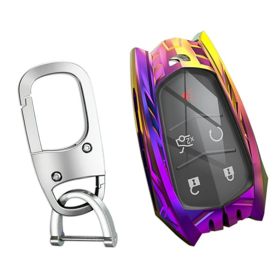 For Cadillac Key Fob Cover,Keychain,Zinc Alloy Protection Car Key Case For 2015-2019 Escalade CTS SRX XT5 ATS STS CT6 XTS XT4 Smart Remote Keyshell Accessories