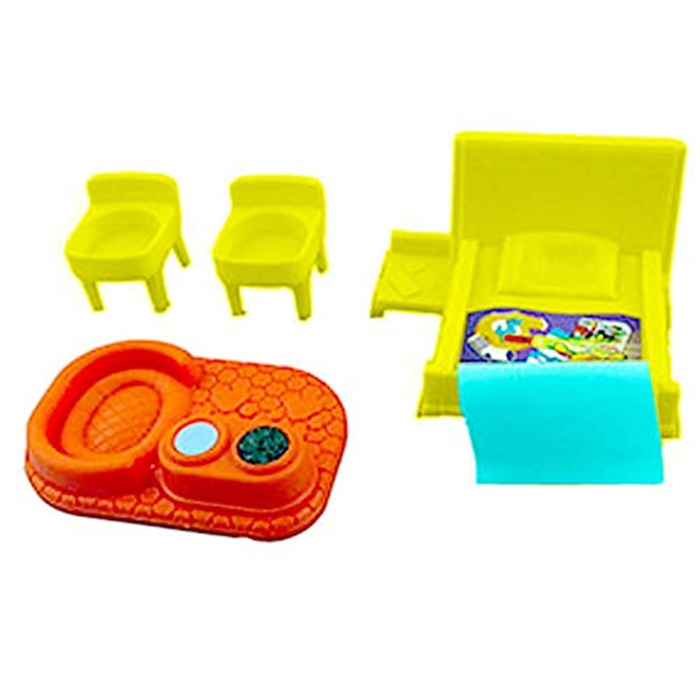 New Fisher Price Little People ORANGE PET BED fod Dog Cat Water FoodReplacement