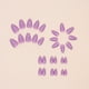 thumbnail image 3 of Uñas postizas adhesivas geyakal moradas, cortas, almendradas, acrílicas, 24 piezas, 3 of 7