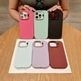 Macaron color lens holder phone case, silicone soft case, small fresh