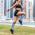 thumbnail image 6 of Lsque Blue Butterflies Pattern Sport Compression Socks for Men & Women 15-20 mmHg Knee High Nurse Pregnant Running Medical and Travel Athletic, 6 of 6