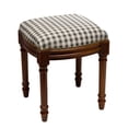 thumbnail image 2 of 123 Creations Black Gingham Vanity Stool, 2 of 3