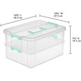 thumbnail image 2 of LDHF 4 Pack Stackable Plastic Storage Bins, 2 Layers, Latching Lids, Stack and Carry, Clear, 2 of 4