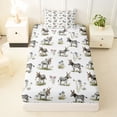 thumbnail image 3 of Erosebridal Wild Donkey Twin Sheet Sets,Rustic Plant Flowers Bedding For Boys Teens 3-Piece, 3 of 6