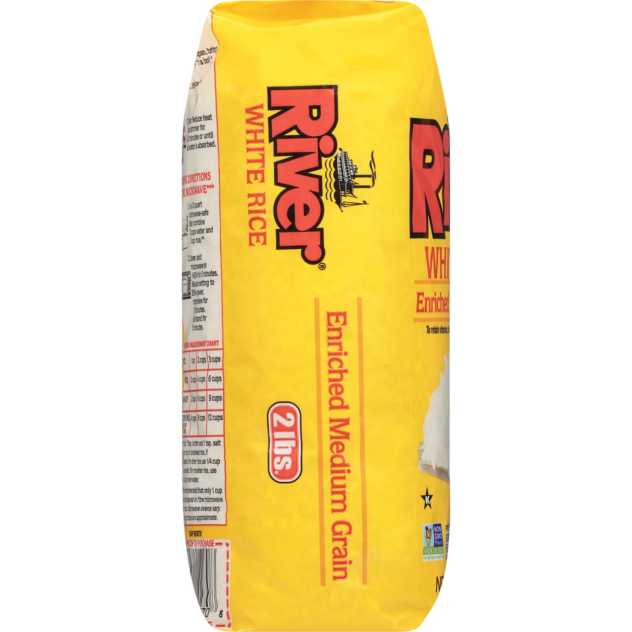River Rice Enriched White Rice, Medium Grain, 2 lb Bag