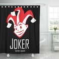 thumbnail image 1 of KSADK Cartoon Red Joker with Sly Look and Smile Clown in Hat with Bells Harlequin Shower Curtain Bathroom Curtain 60x72 inch, 1 of 1
