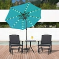 thumbnail image 2 of ABCCANOPY 7.5ft Patio Solar Umbrella LED Outdoor Umbrella with Tilt and Crank, Turquoise, 2 of 9