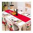thumbnail image 2 of Mantel Individual cuadrado con estampado de Papá Noel para Navidad, cuchillo, tenedor, mantel para fiesta de Navidad, mesa de comedor, vajilla para el hogar, 45x33 cm, 2 of 4