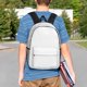 thumbnail image 4 of Easygdp White Mochila Ligera de 15 Pulgadas para Estudiantes, Mochila Cómoda para la Escuela y Viajes, Correas Ajustables, 4 of 6