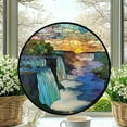 thumbnail image 2 of Hanging Stained Glass for Windows Majestic Waterfalls - Stained Glass for Windows Majestic Waterfalls, Festival Gift Ornament, Brightens Any Space with Light, 2 of 6