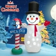 thumbnail image 2 of Costway 6 FT Inflatable Snowman & Penguin Guidepost Christmas Decoration with Snowflake, 2 of 10