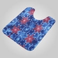 thumbnail image 3 of RMDQTR 2PCs Bathroom Rugs Set Plush Toilet Base Mat 16" × 24" Bath Mat and 20" × 24" U Shape Soft Rugs Non Slip Absorbent Tie-dye Patriotic Star Art, 3 of 9