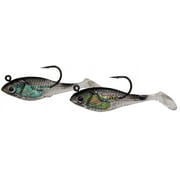 (3 pack) Crème 2 Spoiler Shad Swim Bait Lure, Black Back
