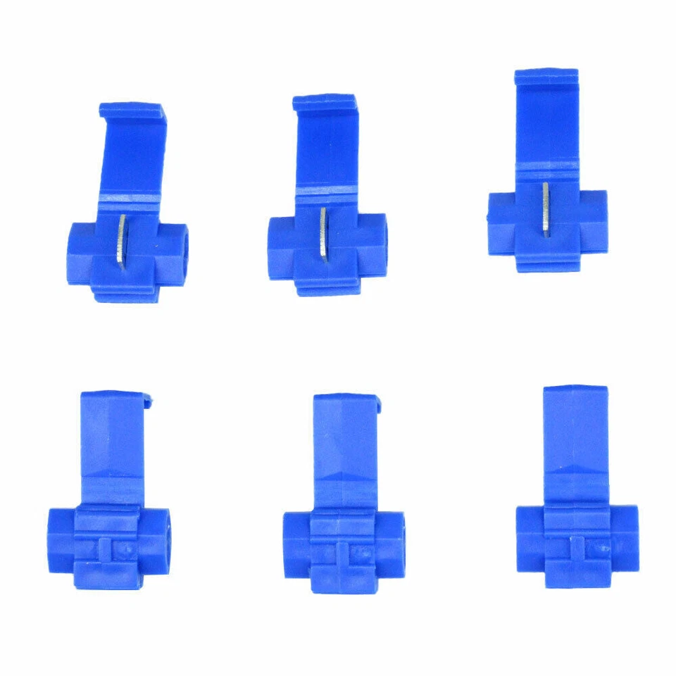 FLINT- 100X Blue Electrical Cable Connectors Quick Splice Lock Wire Terminals Crimp