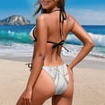 thumbnail image 5 of Chririnla Marble & Gold Geometric Halter Triangle Bikini Set - Sexy Tie Side Two-Piece Swimsuit for Beach Vacations & Pool Parties, 5 of 9