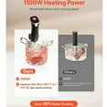 thumbnail image 5 of Precision Sous Vide Machine (1100W) - WIFI Enabled Immersion Circulator with Touchscreen, 10 Presets, App Control for Accurate Cooking, 5 of 15
