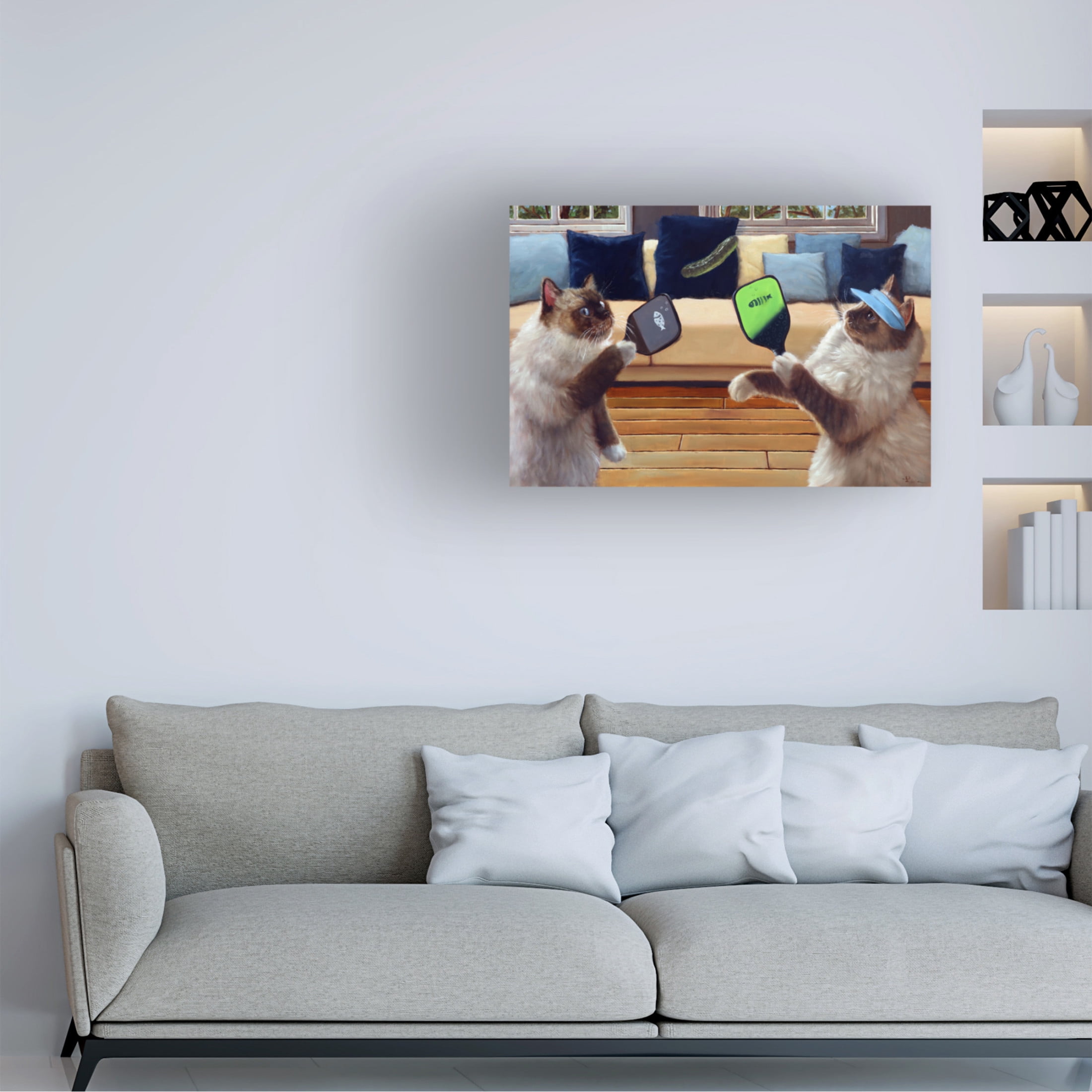 Canvas Wall Art - Lucia Heffernan 'Pickleball' Wall Art for Living Room, Bedroom, or Office Décor by Trademark Fine Art - 47 x 30 Inches