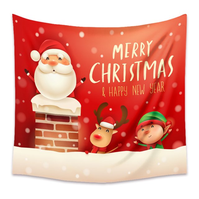 Tapiz para el hogar Tapiz para decoración de habitaciones Tela para colgar Estilo de fondo Tela para colgar Tapiz navideño