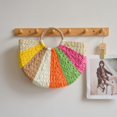thumbnail image 3 of Bolso de mujer de ratán, bolso de mujer de paja de mimbre, bolso semicircular, bolso de paja tejido de playa 2024, bolso de mano de gran capacidad con parte superior en forma de luna de verano, 3 of 5