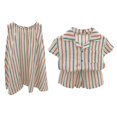 thumbnail image 4 of Uccdo Toddler Baby Boys Girls Brother and Sister Matching Outfits Set Girls Striped Sleeveless Dress 18M-8T, 4 of 8