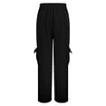 thumbnail image 6 of Letdown Boys Baggy Wide Leg Sweatpants Straight Leg Open Bottom Sweatpants with Multic Pockets Teens Loose Fit Elastic Waist Trousers, 6 of 8
