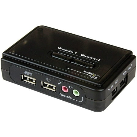StarTech SV211KUSB 2 Port USB KVM Kit with Cables and Audio Switching