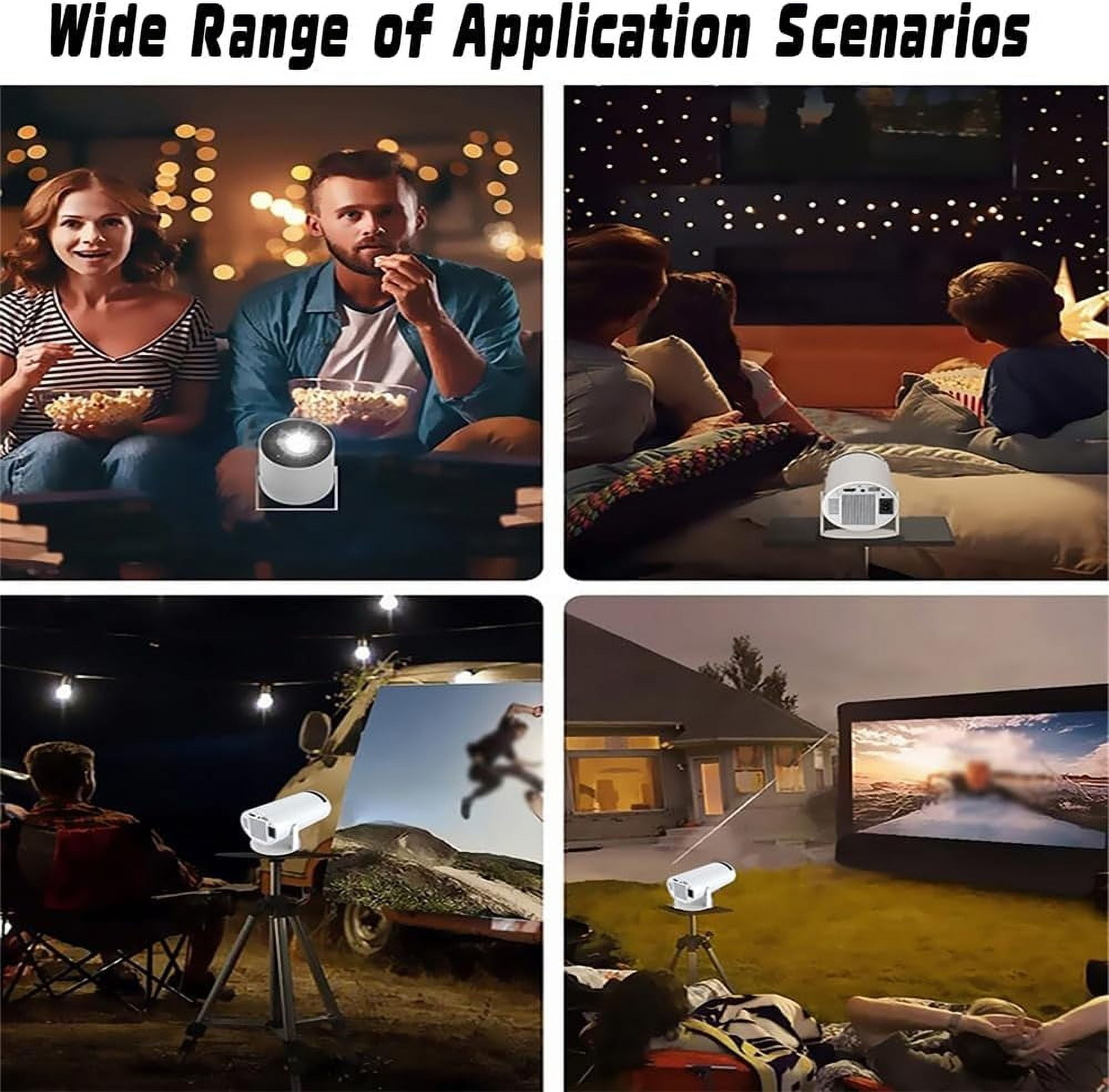 Projector with Controllers, Retro Projector, Video Game Projector with Two Controllers, Smart HD Projector with Wifi and Bluetooth, 4k HD Auto Keystone, Ultra-Fast Wireless Connection