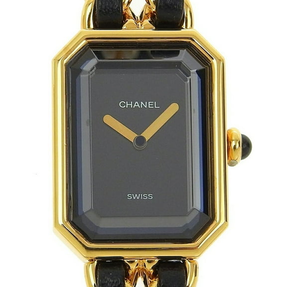 Pre-Owned Chanel CHANEL Premiere S Watch H0001 Gold-plated x Leather Quartz Analog... (Good)