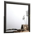 thumbnail image 1 of Benzara BM205578 Transition Style Miroir en Bois avec Forme Rectangulaire&44; Brun & Argent, 1 of 5