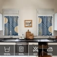 thumbnail image 4 of Modern Abstract Geometric Lines Boho Kitchen Curtain Valance 3 Piece Set for Kitchen Curtains and Valance Set Short Curtain Sink Window Decor 36 Inch Small Window Treatment Tier 27.5x36 Length, 4 of 6