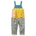 thumbnail image 3 of Women Floral Printed Adjustable Strap Denim Bib Overall Wide Leg Jeans Casual Baggy Overalls Jumpsuit Lightweight Pocket Baggy Dungarees(Light Yellow,XXXL), 3 of 3
