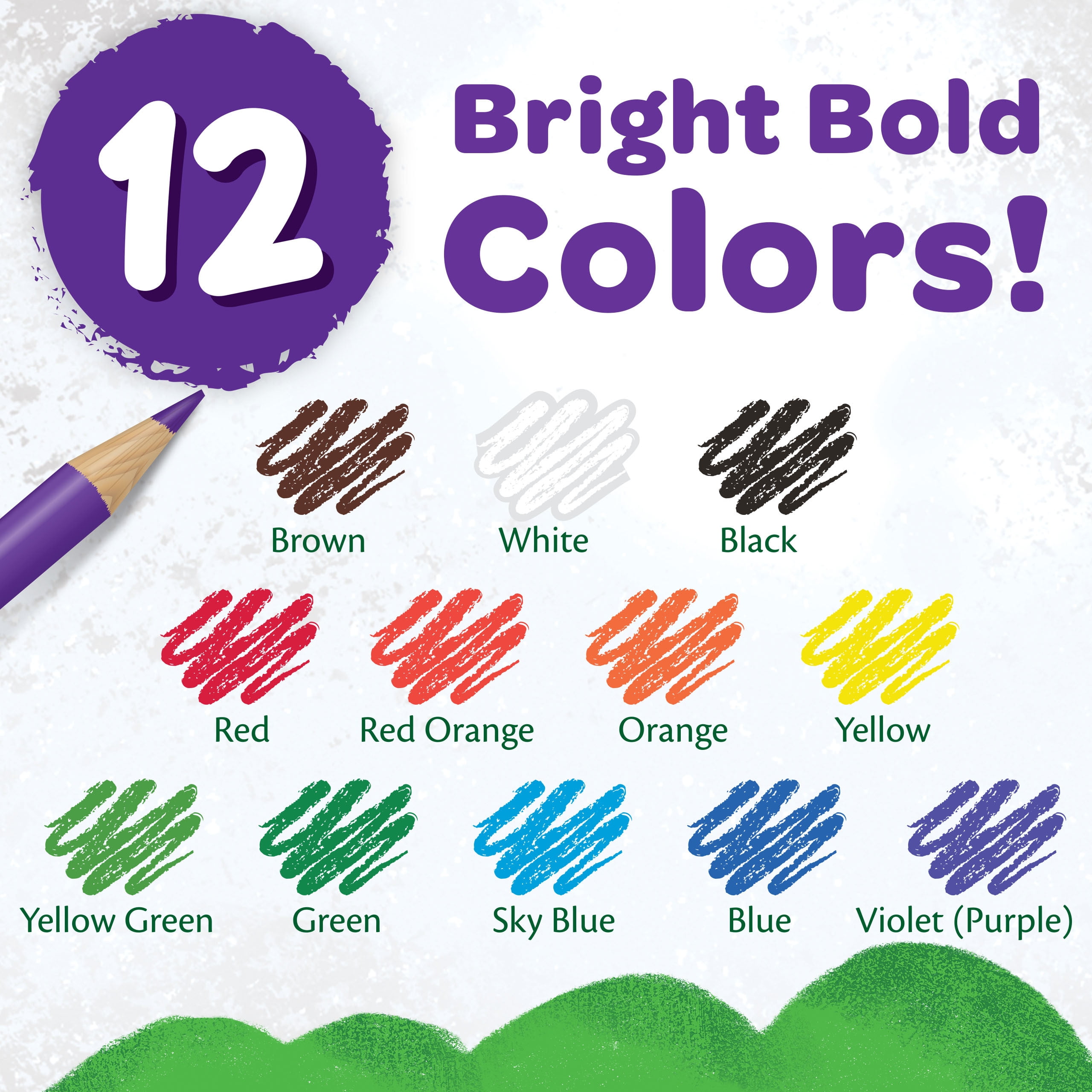 FanVean Colored Pencils for Kids Classroom Set, 12 Count Pre-sharpened  Coloring pencil Bulk Gift