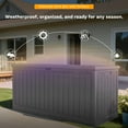 thumbnail image 5 of Patiowell 260 Gallon Deck Box, Waterproof Extra-Large Outdoor Lockable Storage Box with Divider for Patio Furniture and Garden Tools, Black, 5 of 9
