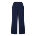 thumbnail image 5 of Wide Leg Pants Woman Plus Size Fashion Asymmetrical Wrap Button Wide Leg Pants with Pockets Trendy Womens Clothes, 5 of 6