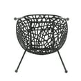 thumbnail image 4 of Christopher Knight Home Modern Outdoor Dining Chairs, Openwork Design, Black, Set of 2, 4 of 12