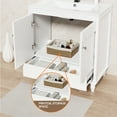 thumbnail image 3 of 30" Single Bathroom Vanity with Ceramic Sink Top, Faucet, Decorative Wavy Edge, 3 of 11