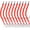 Red, variant on Classic Striped Bass Tube Lures, 10pcs Cod Rig Tube Teaser Saltwater Trolling Tube Fishing Lure with Stainless Steel Hook Swivel for Offshore Trolling Striper Bass Cod Big Game Fishing