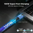 thumbnail image 5 of VCOM USB4 Cable 2m with 100W 20V/5A Charging, 20Gbps Data Transfer, 4K@60Hz Video Display Nylon Braided USB-C Cord Compatible with Thunderbolt 3, MacBook, iMac, Hub, Docking Station, SSD, Monitor, 5 of 7