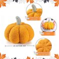 thumbnail image 4 of Sherpa Pumpkin Pillow Small Plush Stuffed Cushion Halloween Fall Thanksgiving Decor Fluffy Table Centerpiece Ornament Brown 9inch, 4 of 15